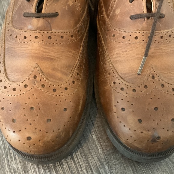 GH Bass mens classic brown leather size 9 Dress shoes oxfords with shoe trees - Picture 4 of 7